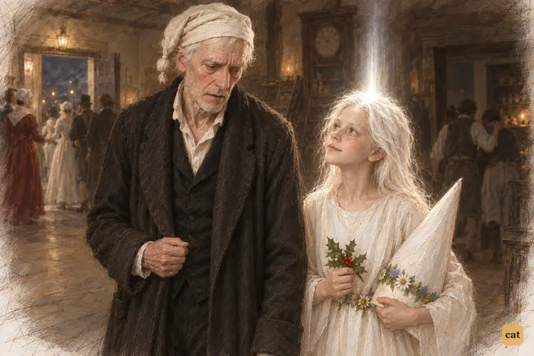 After Fezziwig's ball, Scrooge admits he would like a word with his clerk