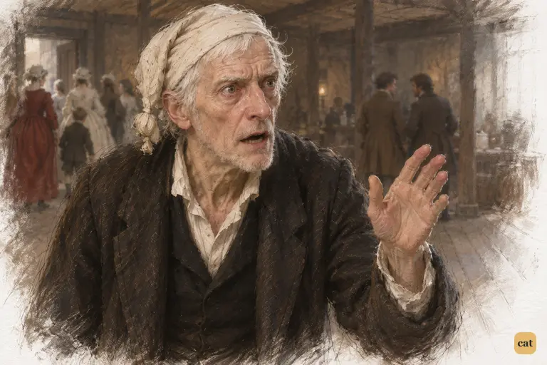 For a moment the old miser speaks with the heat of the young apprentice he once was.