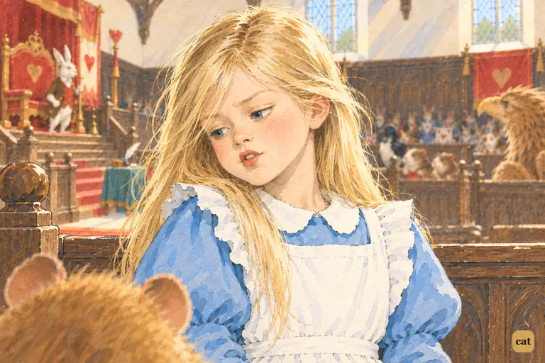 Alice tells the Dormouse not to talk nonsense: he is growing too