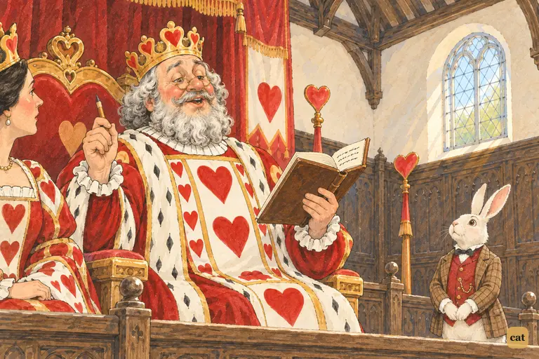 The King reads Rule Forty-two: all persons more than a mile high must leave the court