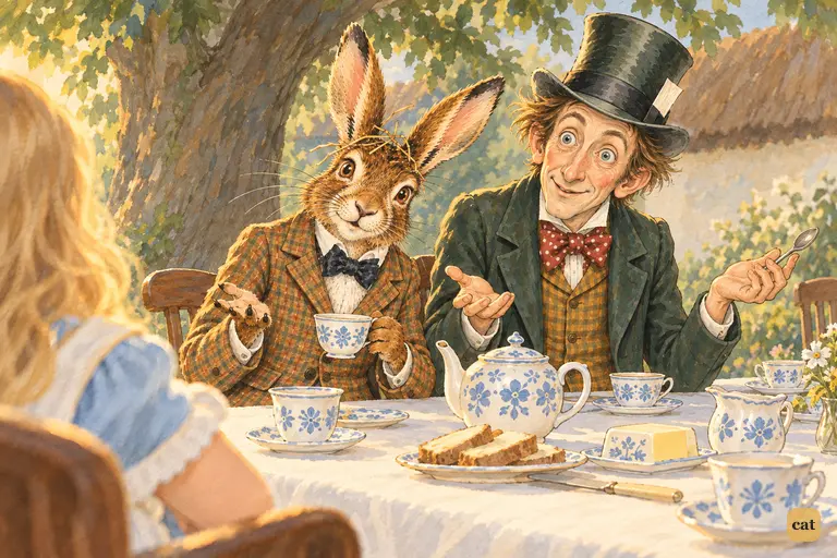 Alice gives up on the riddle and asks for the answer.
