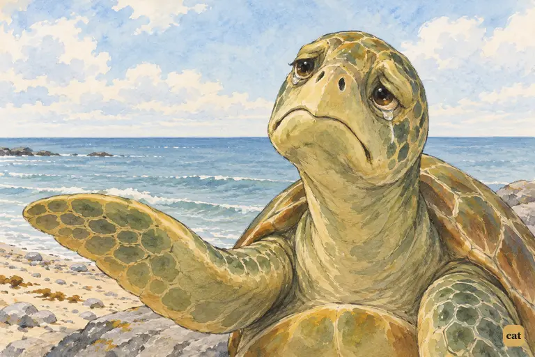 The tearful Mock Turtle makes his porpoise pun, and Alice politely corrects him