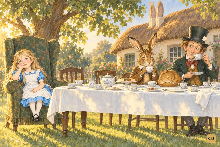 The talk at the mad tea-party has stopped.