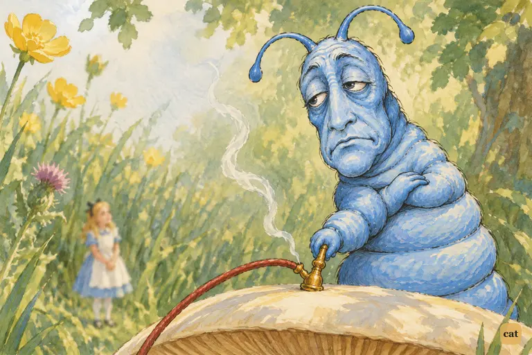 The Caterpillar gives his verdict on Alice's recitation.