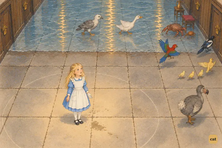 Alice's careless word about Dinah has scattered the whole party.
