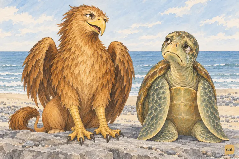 The Gryphon puffs out his chest and says he hadn't time to learn Fainting in Coils
