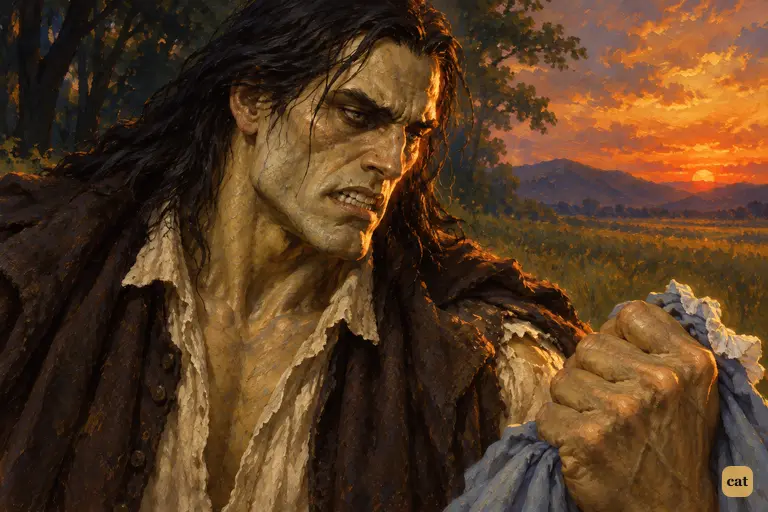 The name "Frankenstein" kills the Creature's last hope.