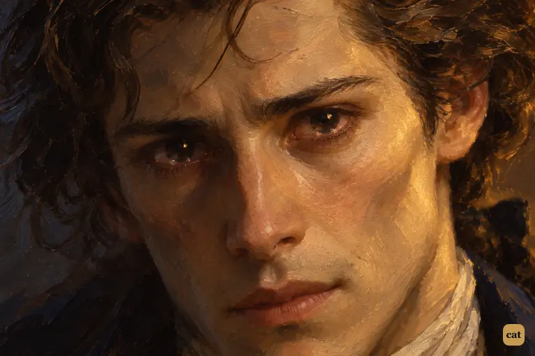 The stranger's face as Walton remembers it when he starts the manuscript.
