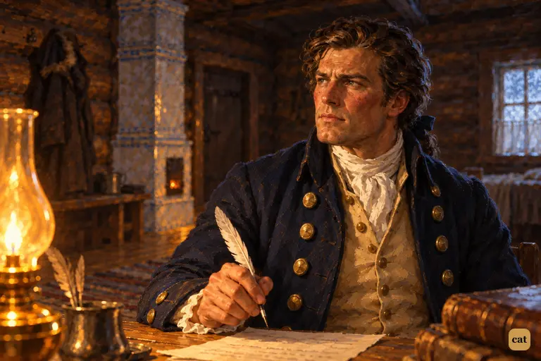 Alone in his frozen lodging at Archangel, Walton stops writing and lifts his eyes from the letter.