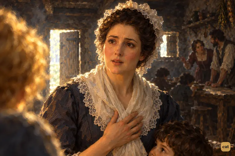 Caroline hears her own past as the peasant woman tells the fair child's story