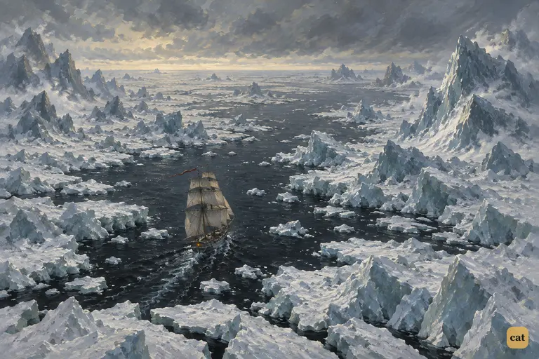 The ice has let the ship go.