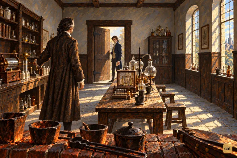 Evening falls in Waldman's laboratory.