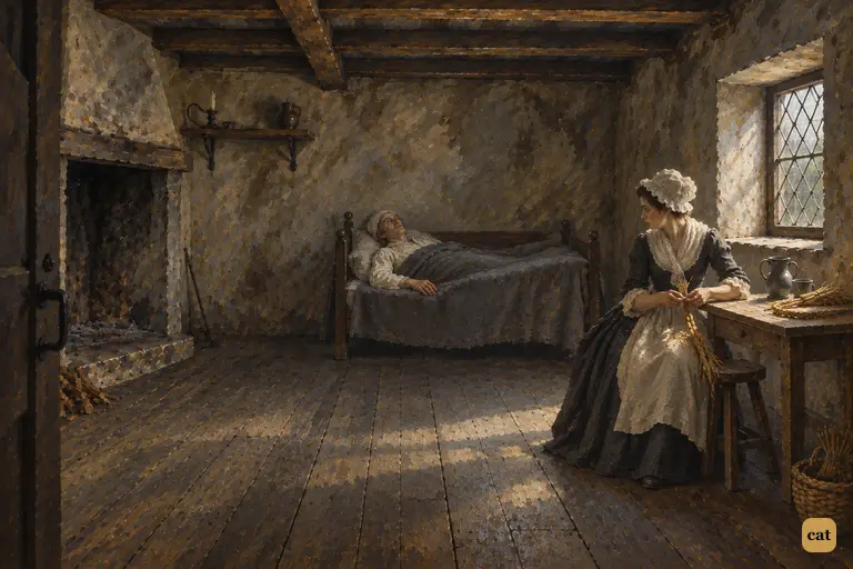 In a bare, cold room in Lucerne, the ruined Beaufort lies broken on his sickbed