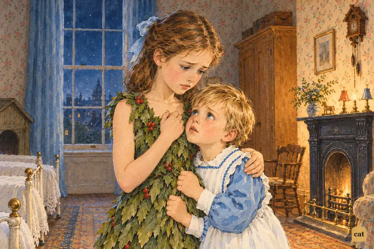 In the night nursery, Michael whispers to Wendy his fear that Peter may not exist