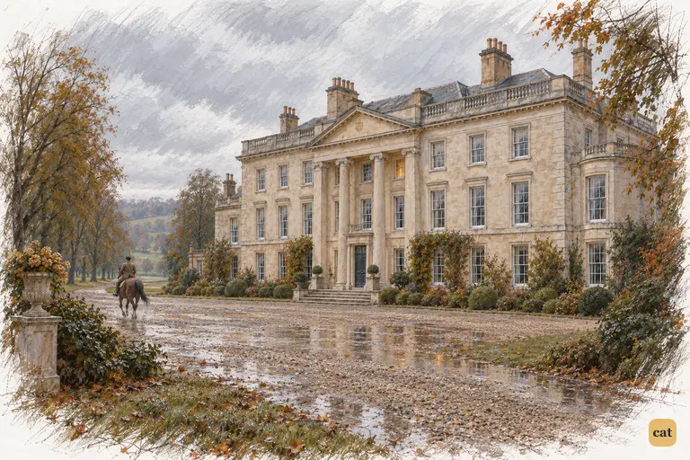 A servant rides away from Netherfield to report Elizabeth’s stay and fetch her clothes.