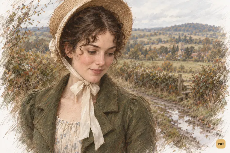 Elizabeth lowers her eyes, admitting how deeply she regrets her former words to Darcy