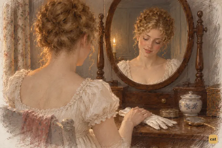 Jane quietly confesses her happiness at Mr. Bingley's second invitation.