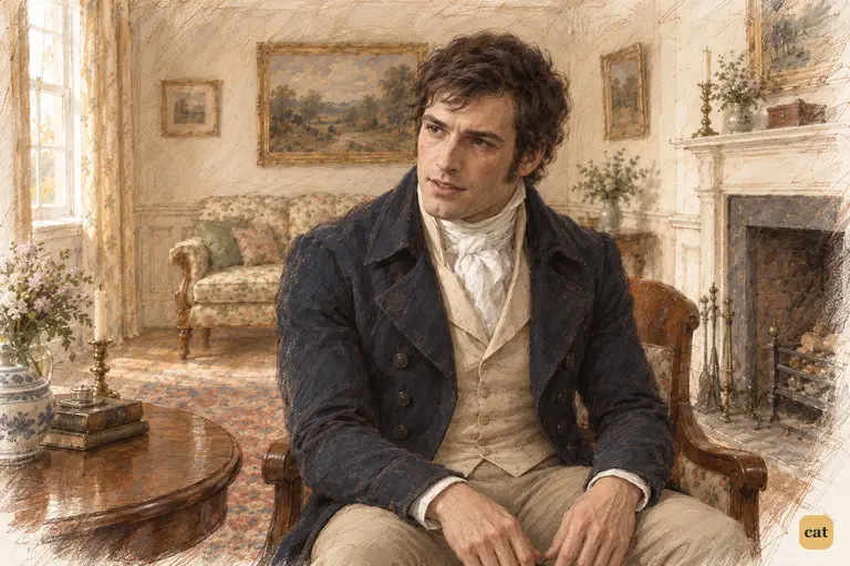 Darcy leans slightly forward as he admits that love began before he recognized it.