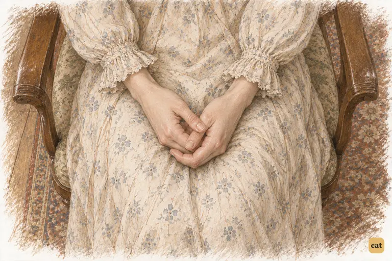 Elizabeth’s hands close over her lap as she imagines Darcy abandoning his promised return.