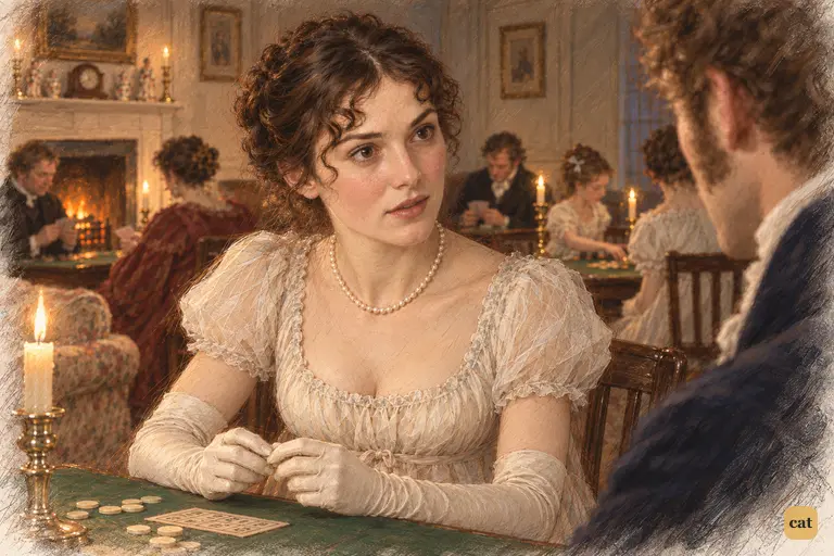 Elizabeth listens with deepening sympathy to Wickham’s confidence.