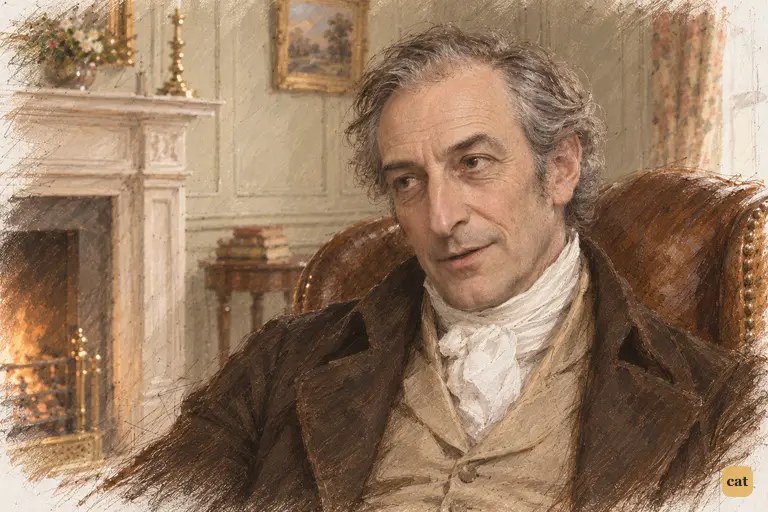 Mr. Bennet asks his question with perfect solemnity.