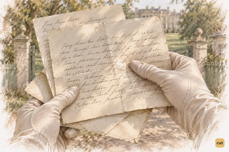 Elizabeth’s thumb presses into Darcy’s repeatedly unfolded letter.