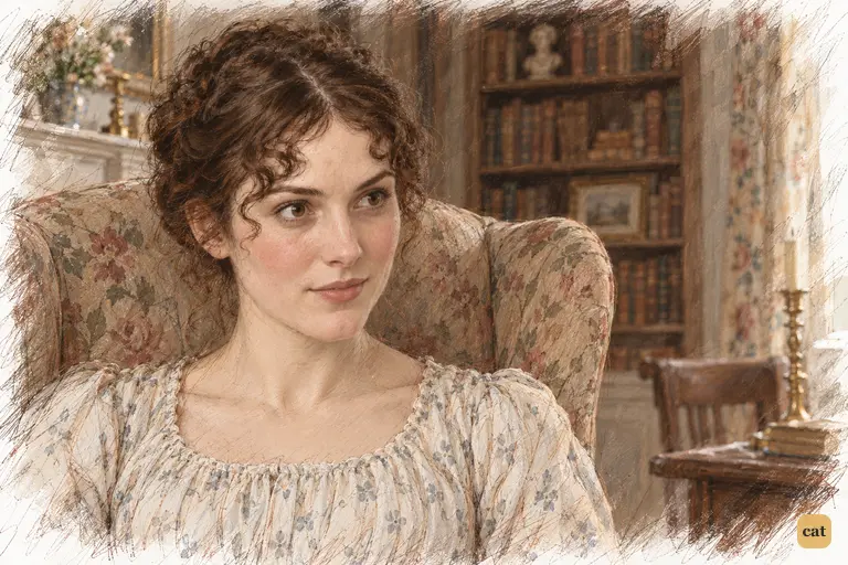 Elizabeth keeps a reluctant smile as her father reads the warning against her marriage