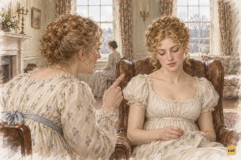 Mrs. Bennet insists that Jane acknowledge Bingley’s neglect.