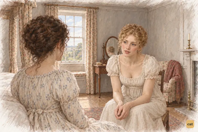 Jane gently sees the distress beneath Elizabeth’s wit.