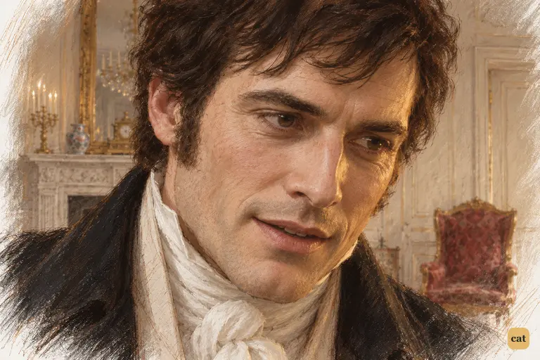 Darcy answers Elizabeth’s teasing with a quiet smile.