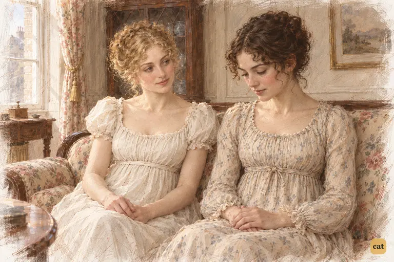 Elizabeth lets the chance to confide pass, lowering her eyes to her folded hands.