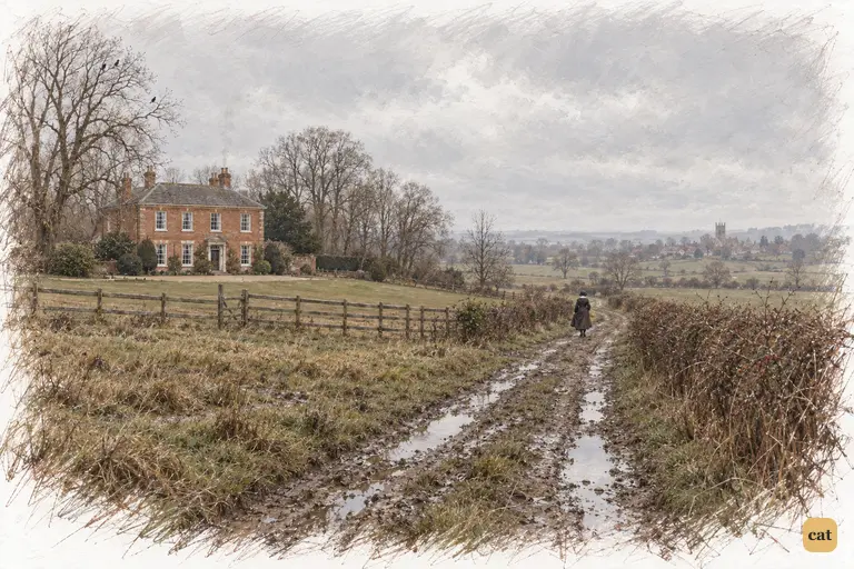 Longbourn rests beneath a low pewter sky as January and February pass in quiet repetition.