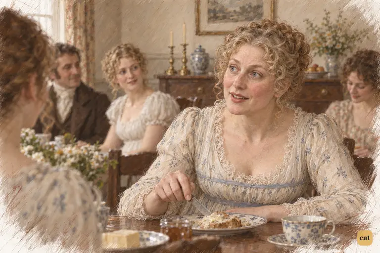 Mrs. Bennet’s hopes revive at the mention of a gentleman.