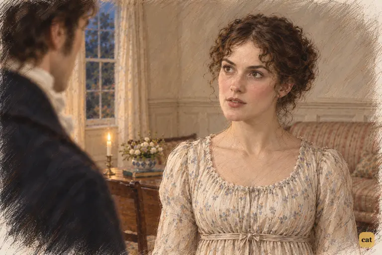 Elizabeth gives her final refusal levelly, cheeks burning, anger held under composure