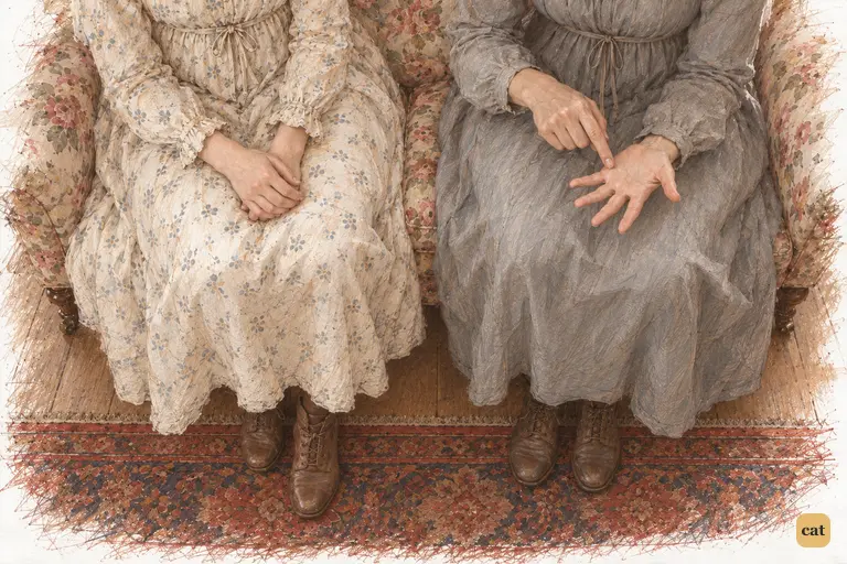 Charlotte counts opportunities on her fingers as if balancing a household account.