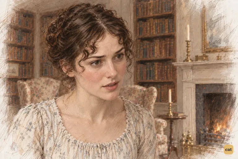 Elizabeth appeals to her father with quiet gravity.