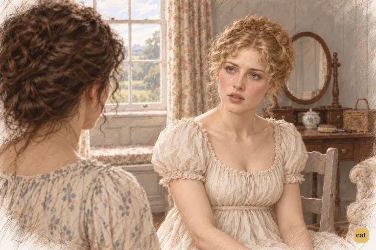 Elizabeth’s playful remark leaves Jane’s distress undiminished.