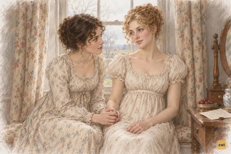 Elizabeth’s earnest reassurance draws Jane toward the first tentative hope of Bingley’s return.