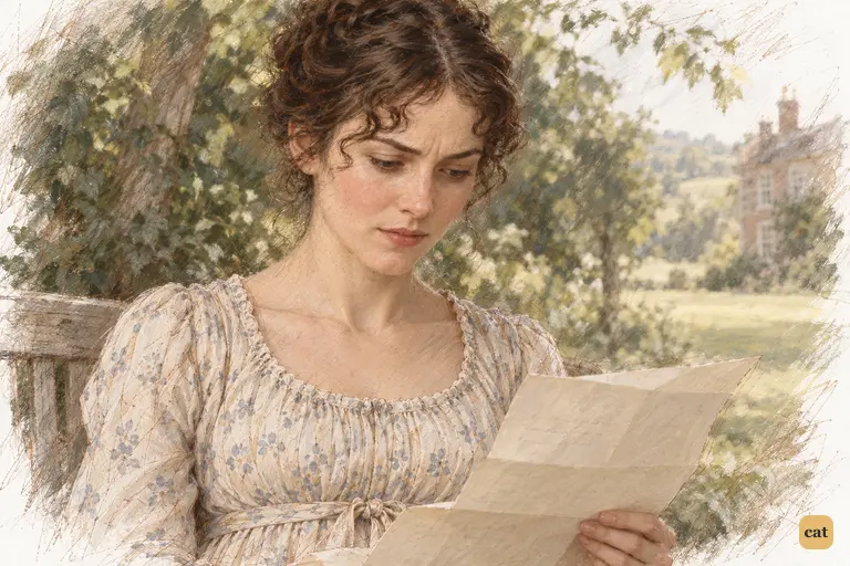 Elizabeth pauses over Mrs. Gardiner’s account of Lydia’s refusal of help.