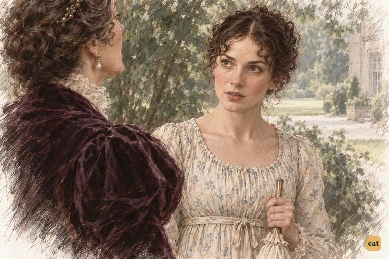 Lady Catherine names Darcy as Elizabeth’s rumoured future husband.
