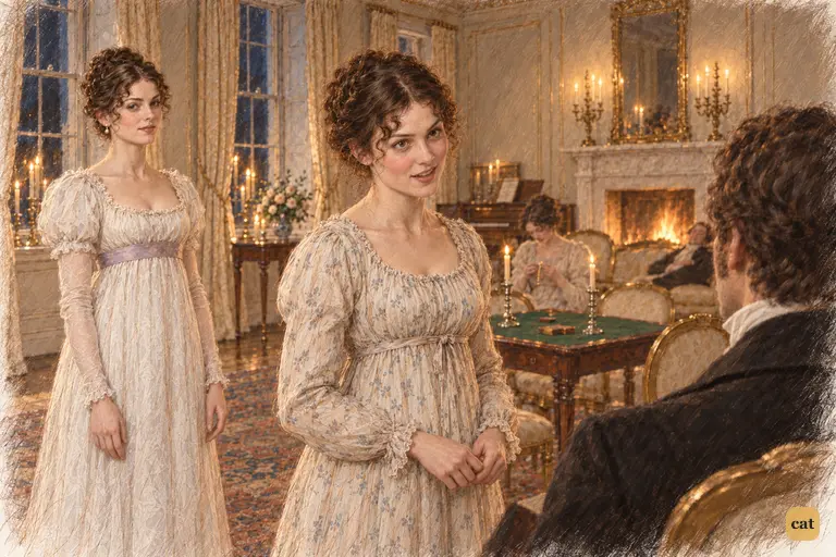 Elizabeth answers Darcy with candid amusement, delighting in human absurdity