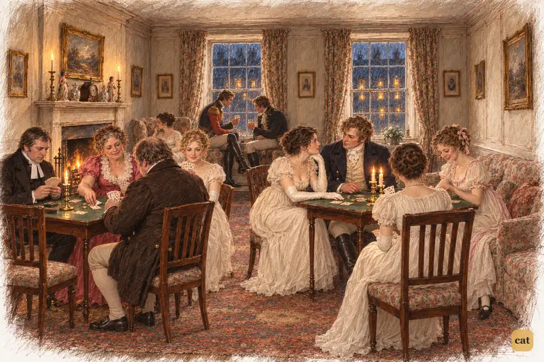 Elizabeth leans towards Wickham again, seeking an explanation for Darcy’s friendship with Bingley.
