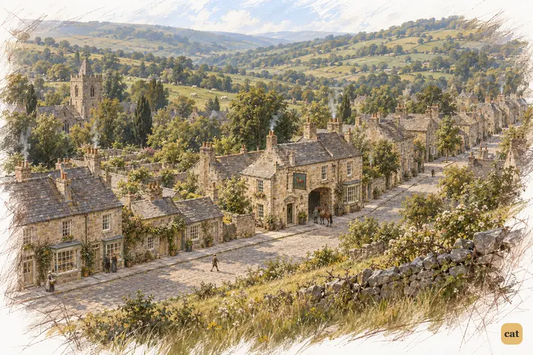 Lambton rests in its green hills on a golden summer morning.