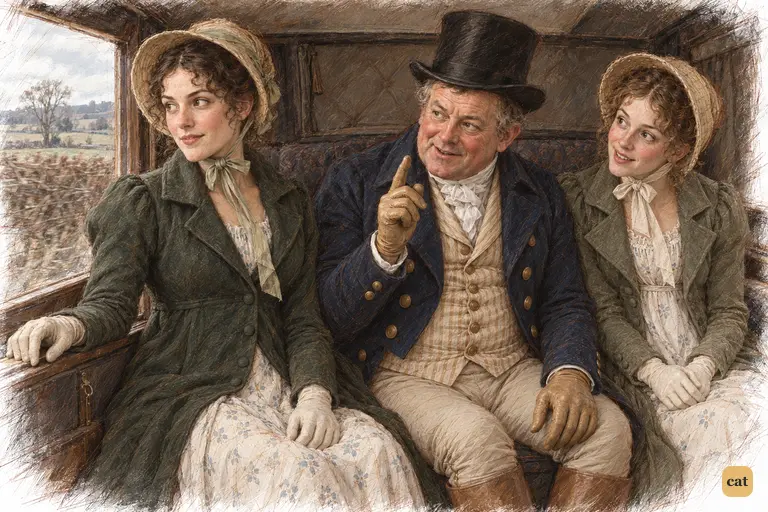 Sir William Lucas retells his favourite distinction while Maria nods admiringly.