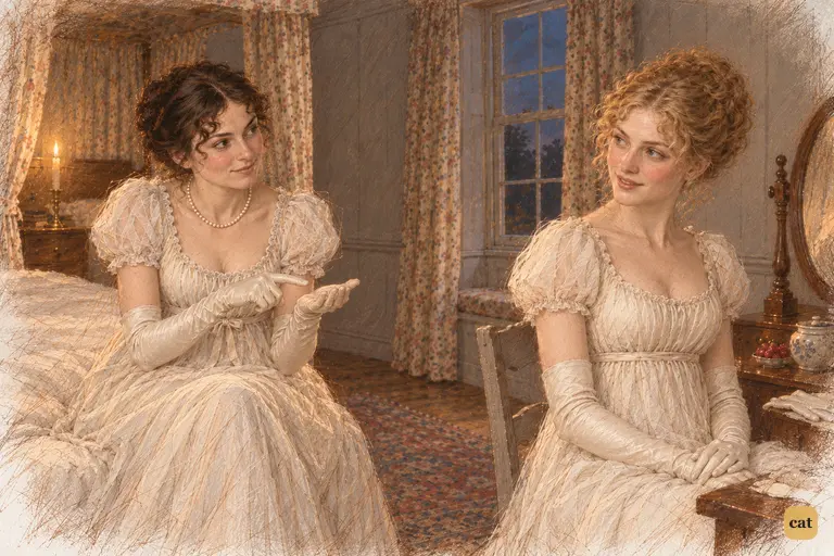 Jane answers Elizabeth’s affectionate teasing with quiet assurance.