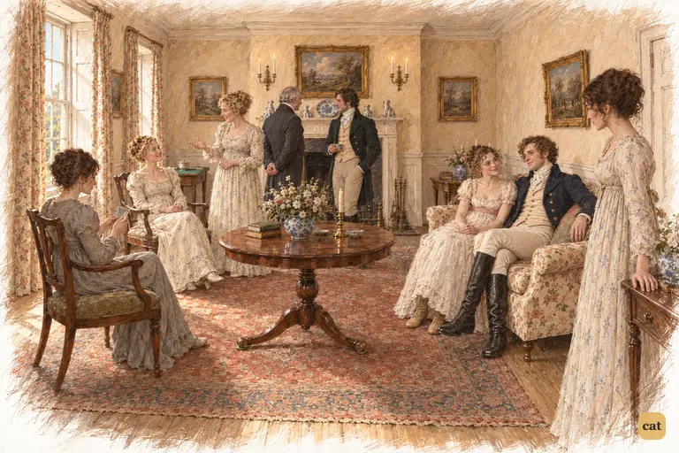 Lydia’s delighted devotion meets Wickham’s easy attention to the surrounding company.