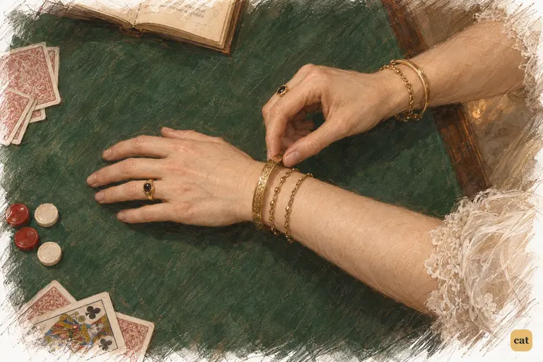Louisa Hurst idly turns a thin gold bracelet around her wrist.