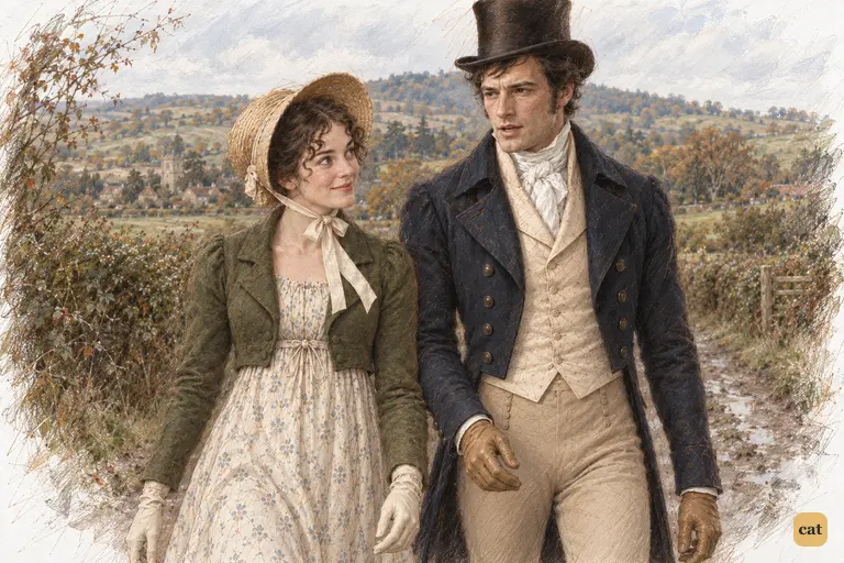 Darcy admits the concealment that offended Bingley, walking with Elizabeth to Longbourn