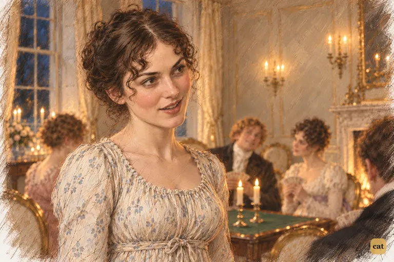 Elizabeth answers Darcy’s exacting standard with bright, laughing irony.