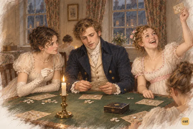 Wickham hesitantly asks Elizabeth how long Darcy has been staying at Netherfield.